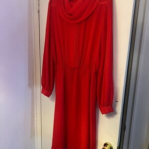 Vintage Chiffon Red Women's Dress